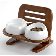 Wooden Doggy Dining Table by Richell