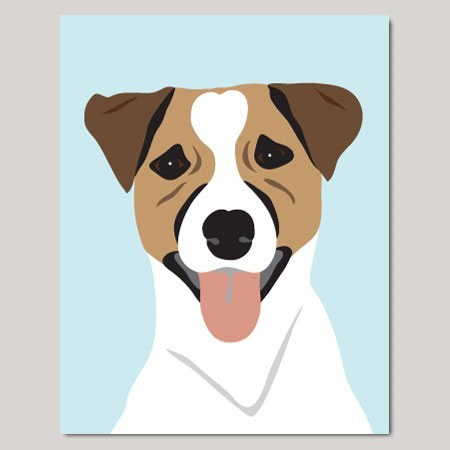 Modern Jack Russell Card