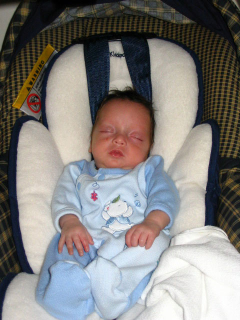 Testing his response to the car seat.  One of the final steps before Eli graduates form the NICU to our home.