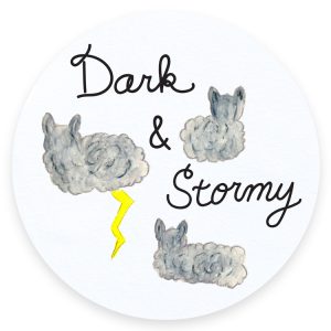 Dark and Stormy Cats and Cocktails Illustration