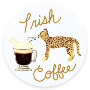 Irish Coffee Cats and Cocktails Illustration