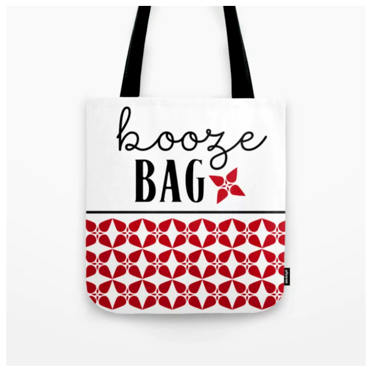 Booze Bag Tote Bag on Society6
